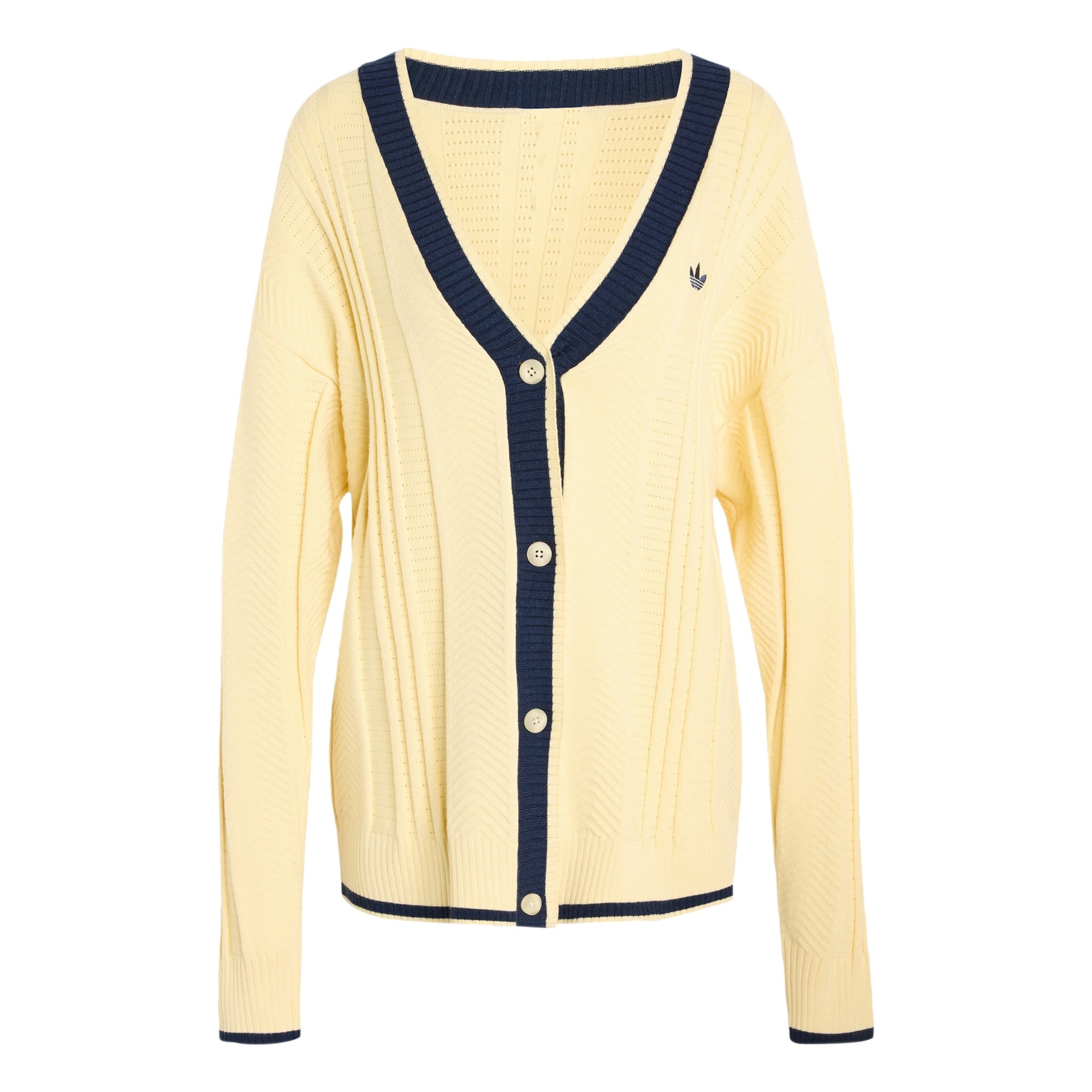 ADIDAS ORIGINALS Casaco de malha em XXS em navy / amarelo claro, Vista do artigo