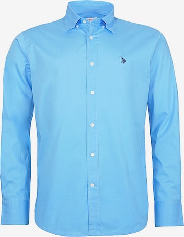 U.S. POLO ASSN. Regular fit Overhemd in Blauw: voorkant