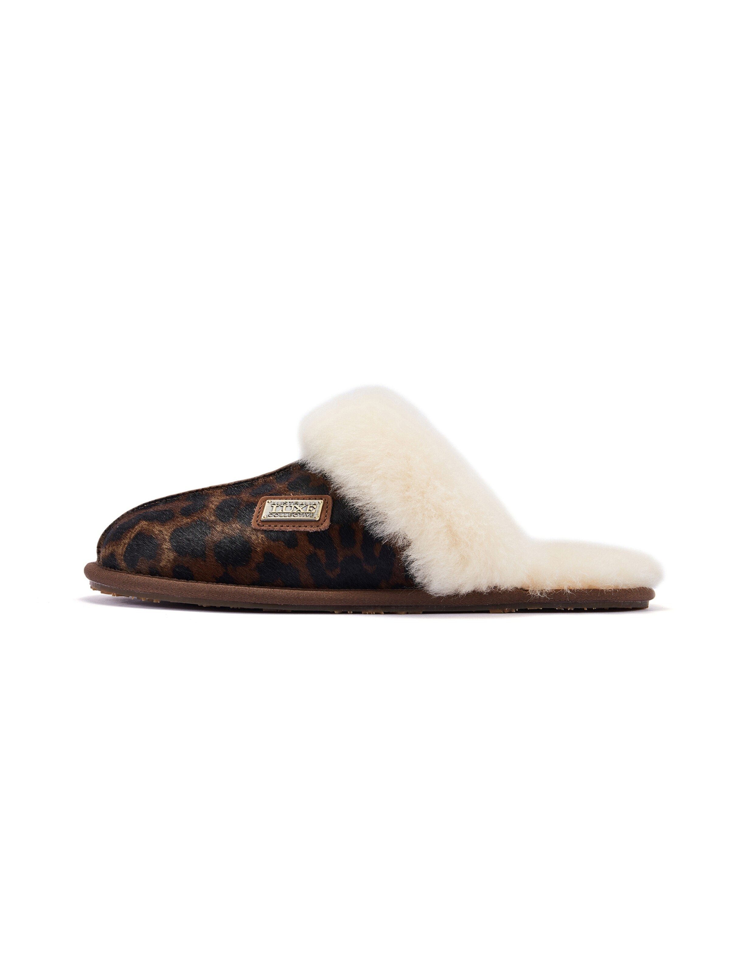 Australia Luxe Collective Pantolette in Braun: Vorderseite