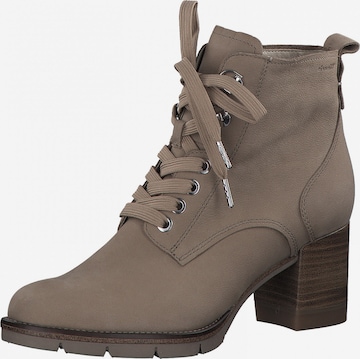 TAMARIS Lace-Up Ankle Boots in Beige: front