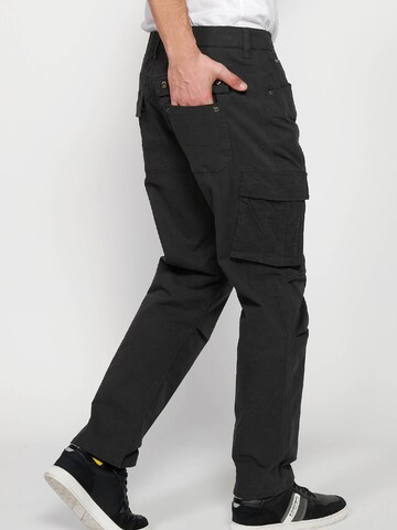 KOROSHI Regular Cargohose in Schwarz