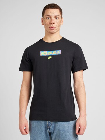 Tricou 'SPRING BREAK' de la Nike Sportswear pe negru: față