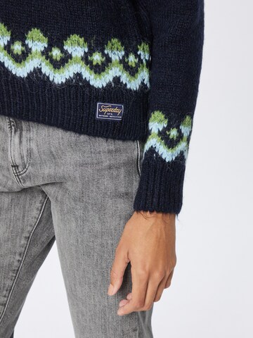 Superdry Pullover 'Fair Isle' in Schwarz