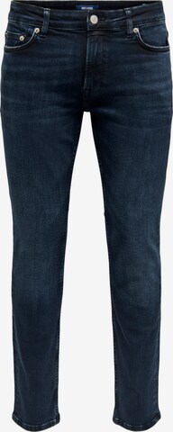 Coupe slim Jean 'Loom' Only & Sons en bleu : devant