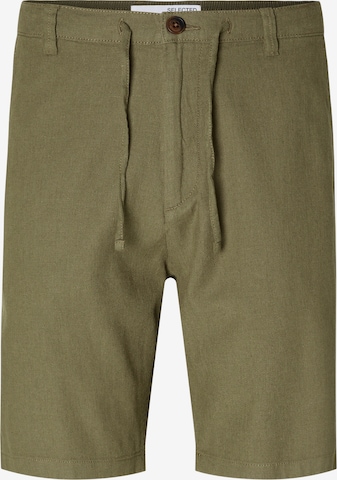 Pantalon chino 'Brody' SELECTED HOMME en vert : devant