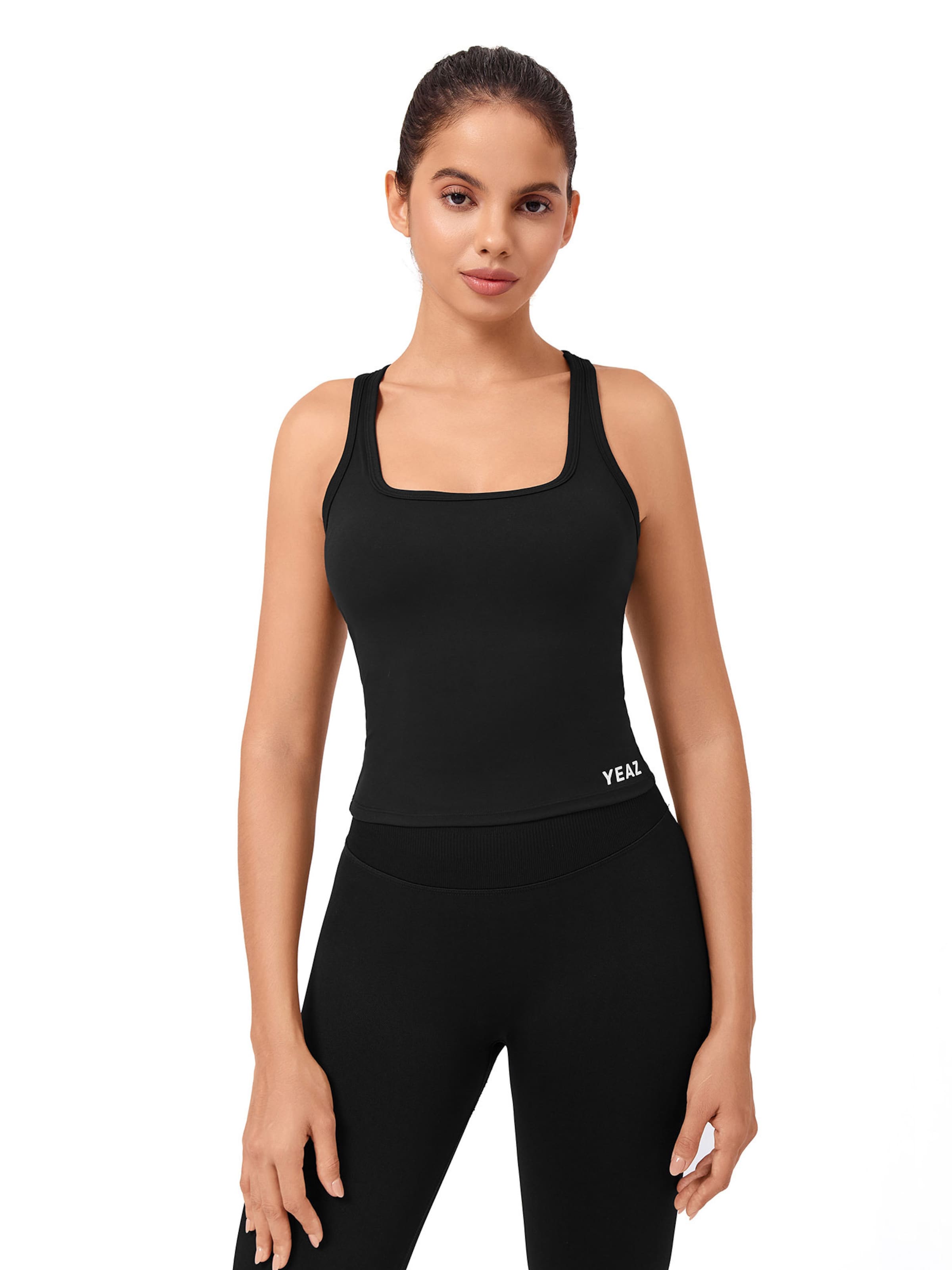 Haut de sport 'CRUSH' YEAZ en noir : devant