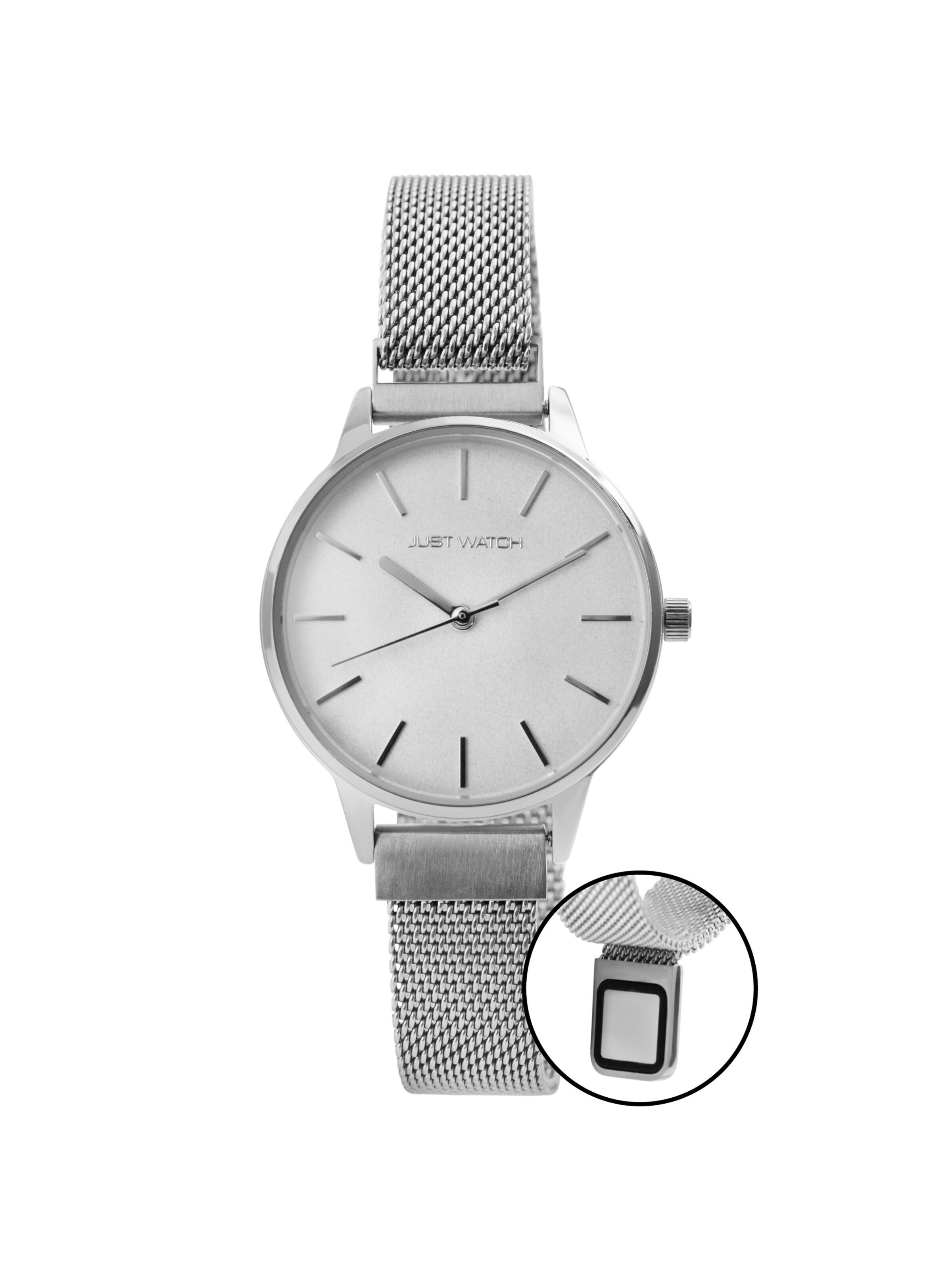 Just Watch Analog Watch 'Malva, 3 ATM' in Silver