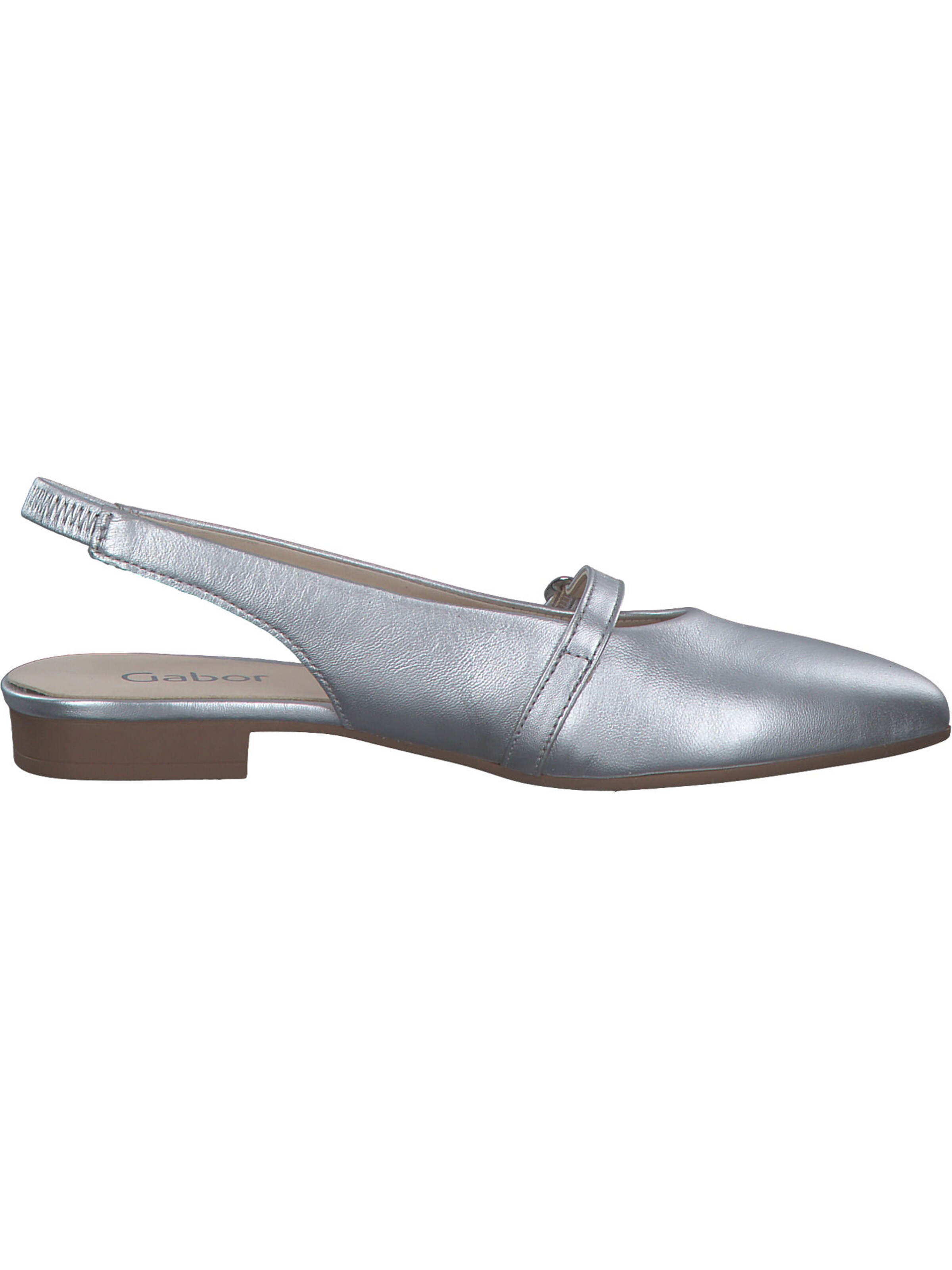 GABOR Ballet Flats with Strap '61.530' in Silver