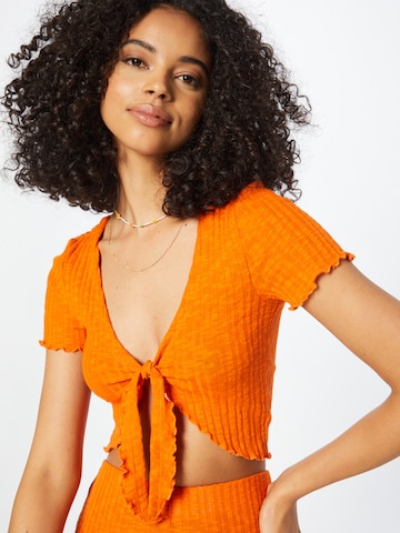 NEON & NYLON Shirt 'FAYE' in Orange: front