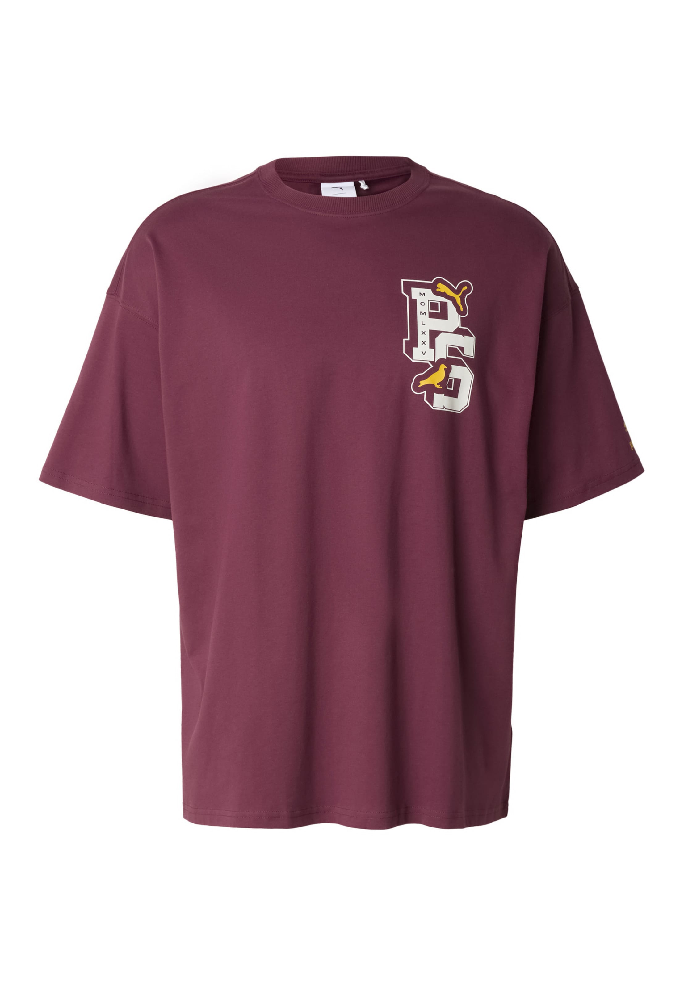 PUMA Koszulka 'Puma X Staple' w kolorze curry / czerwone wino / białym, Podgląd produktu