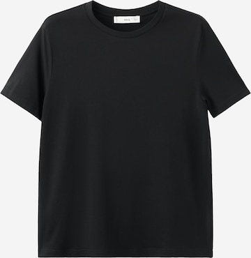 MANGO Majica 'CHALS' | črna barva: sprednja stran