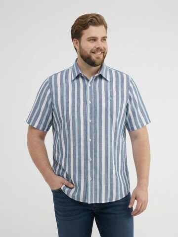 LERROS Slim Fit Bequemes Kurzarmhemd, Übergröße in Blau: Vorderseite