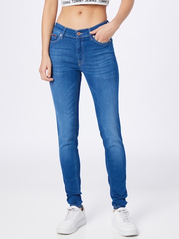 Tommy Jeans Slimfit Jeans 'Nora' in Blauw: voorkant
