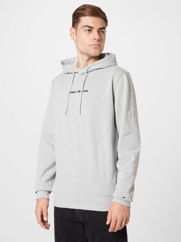 Tommy Jeans - Sweatshirt 'Essential' em cinzento: frente