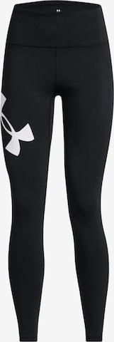 UNDER ARMOUR Skinny Workout Pants 'Campus' in Black: front