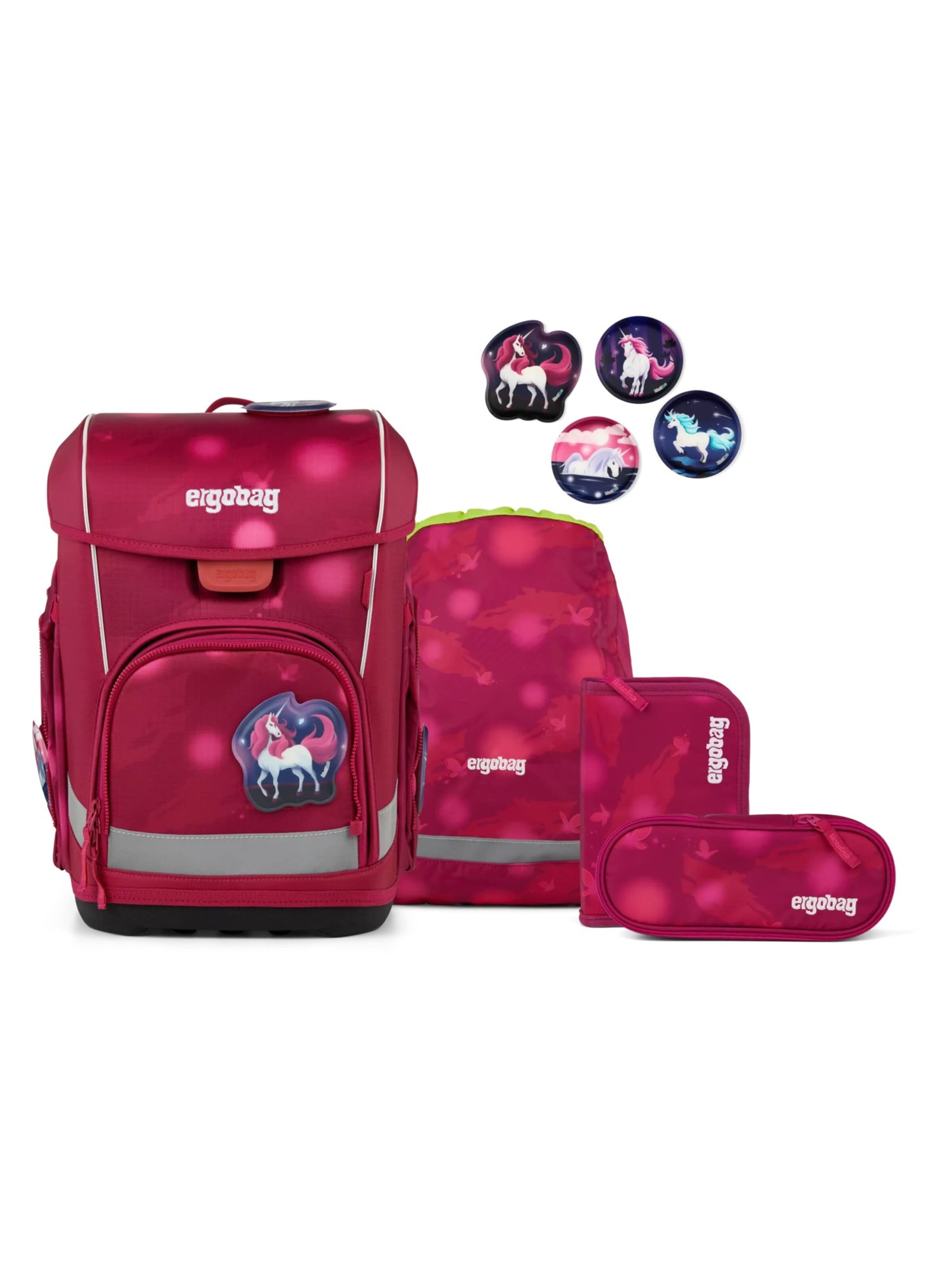 ergobag Backpack 'Schulranzen-Set cubo light Set' in Purple: front