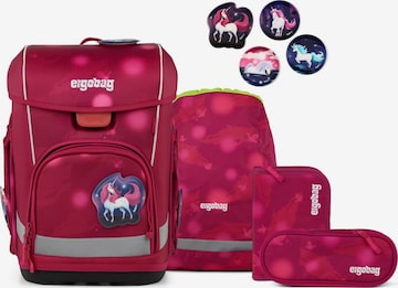 ergobag Backpack 'Schulranzen-Set cubo light Set' in Purple: front