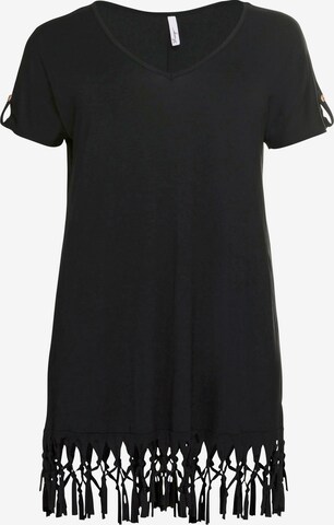 SHEEGO Beach Dress in Black: front