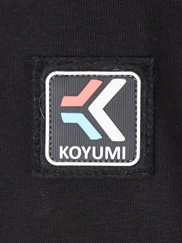 Koyumi Sweatshirt 'Oversize Hoodie mit hohem Kragen – Schwerer 3-Faden Stoff - Break your Neck' in Black