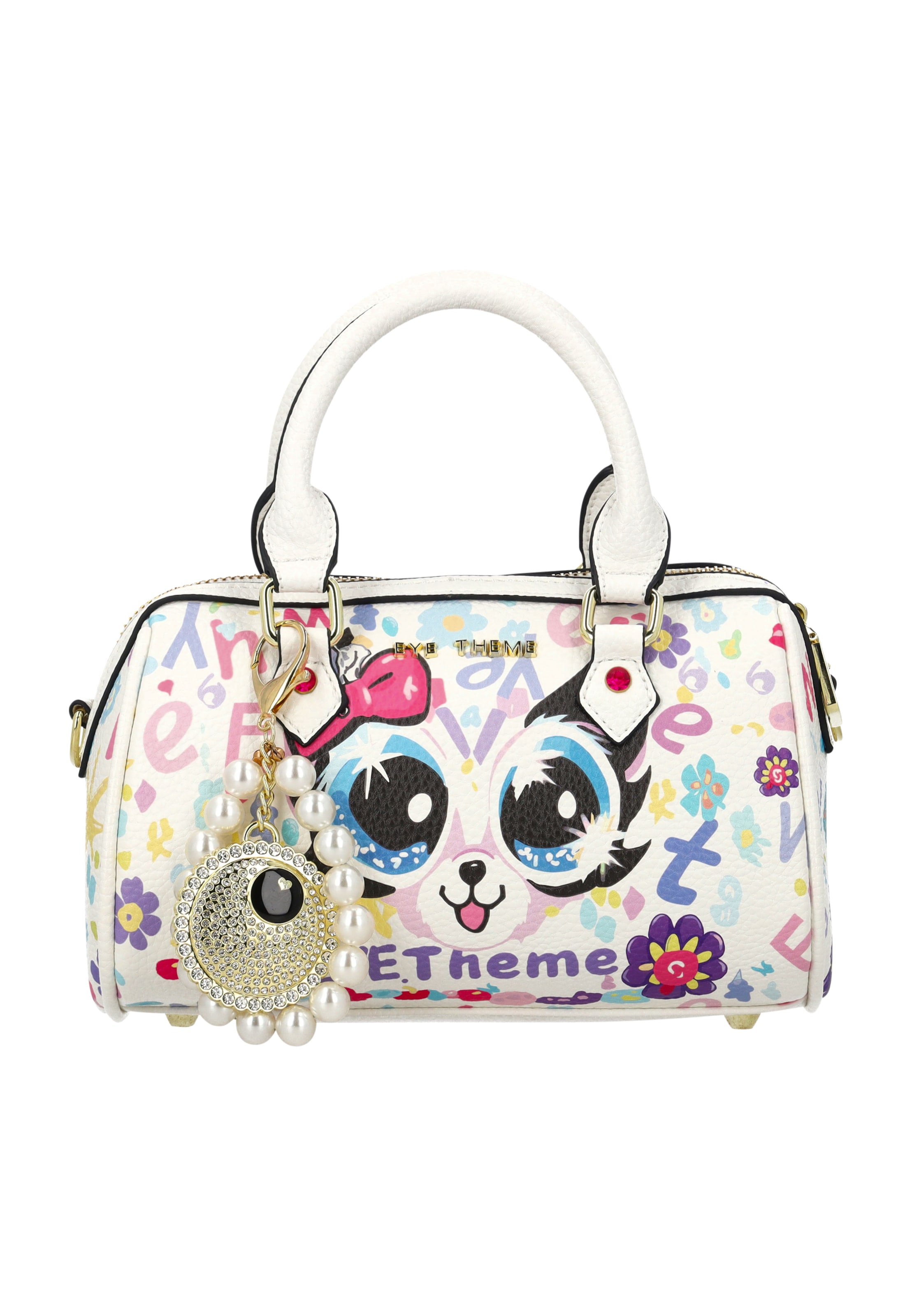 MYMO - Bolso de mano 'POP EYETHEME' en blanco: frente