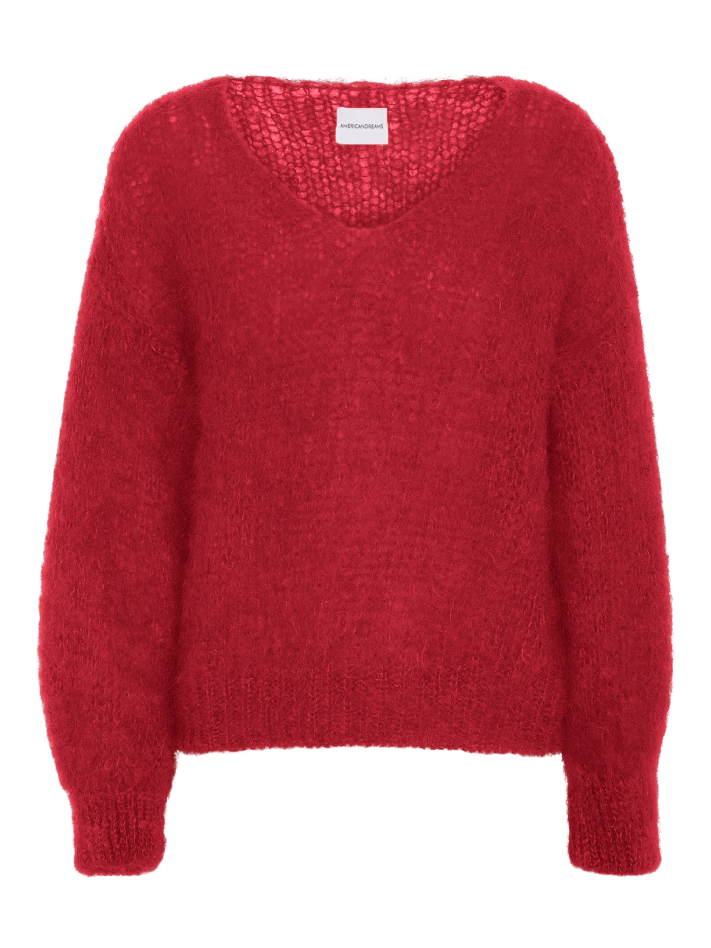 americandreams Oversized sweater 'Milana Mohair' in Red: front