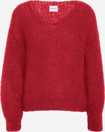 Pull-over oversize 'Milana Mohair' americandreams en rouge : devant