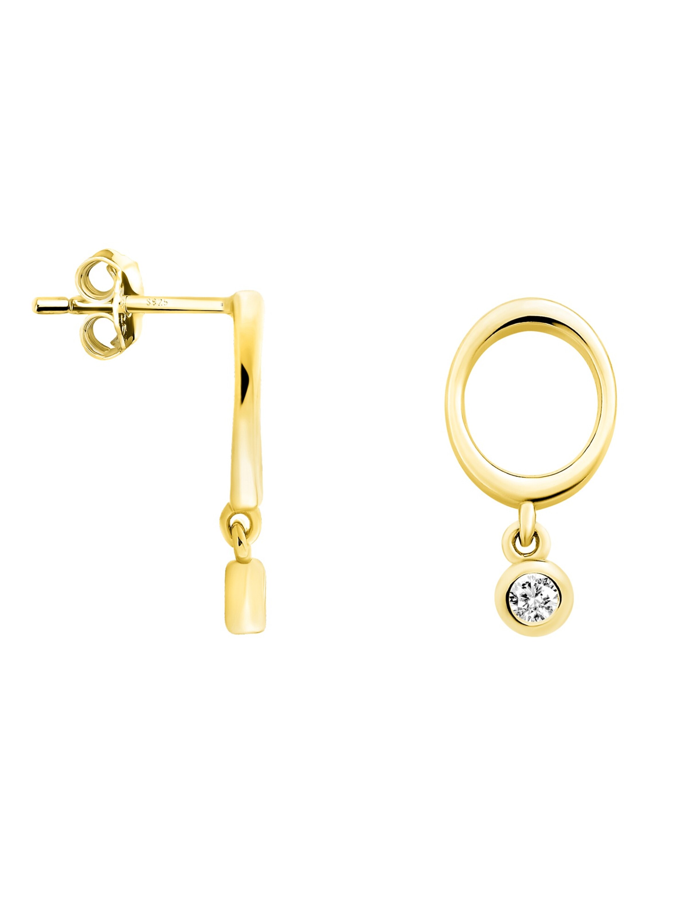 Sofia Milani Ohrringe 'Circle'‌‌‌ in Gold: Vorderseite