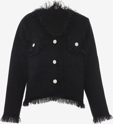 ZITHA Knit Cardigan in Black: front