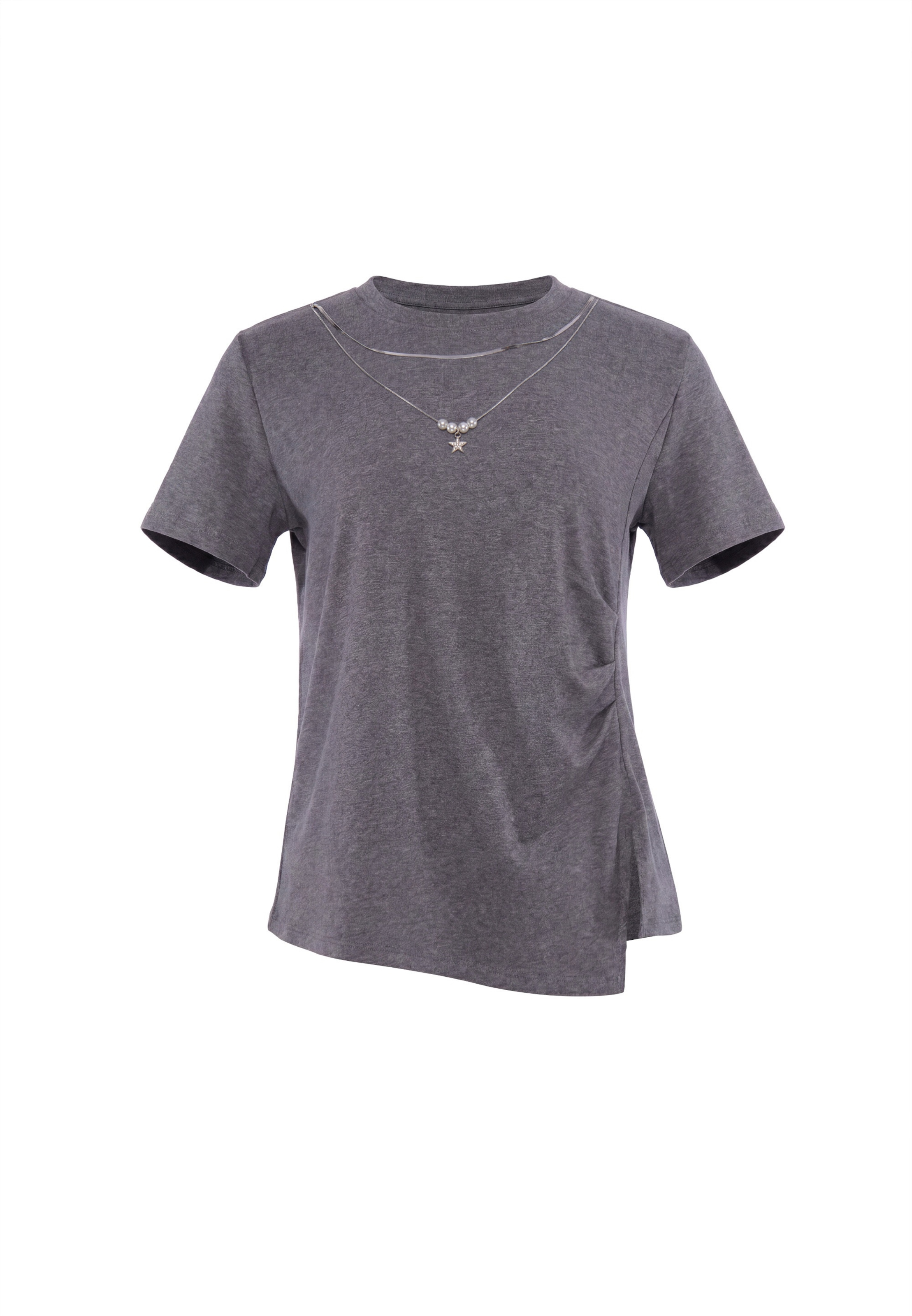 usha BLACK LABEL Shirt in Grijs: voorkant