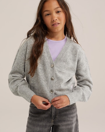 WE Fashion Gebreid vest in Grijs: voorkant