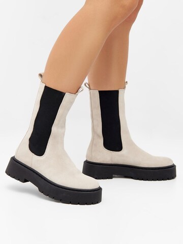 Chelsea Boots Bianco en beige : devant