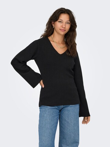 Pull-over 'ONLVIOLA' ONLY en noir : devant