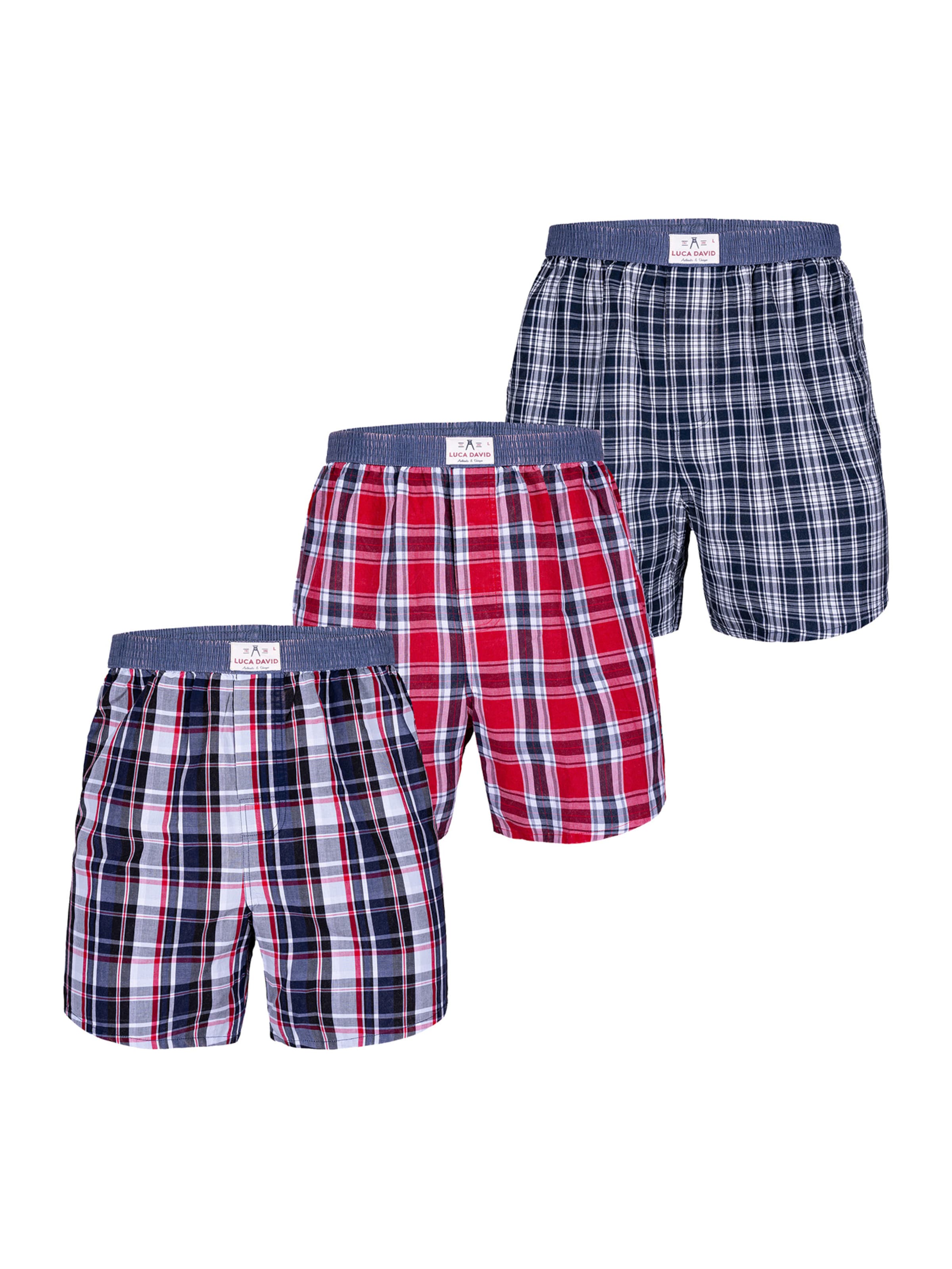 Luca David Boxer shorts 'Olden Glory' in Blue: front