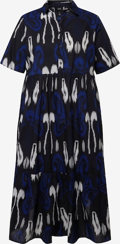 Ulla Popken Shirt Dress in Black: front