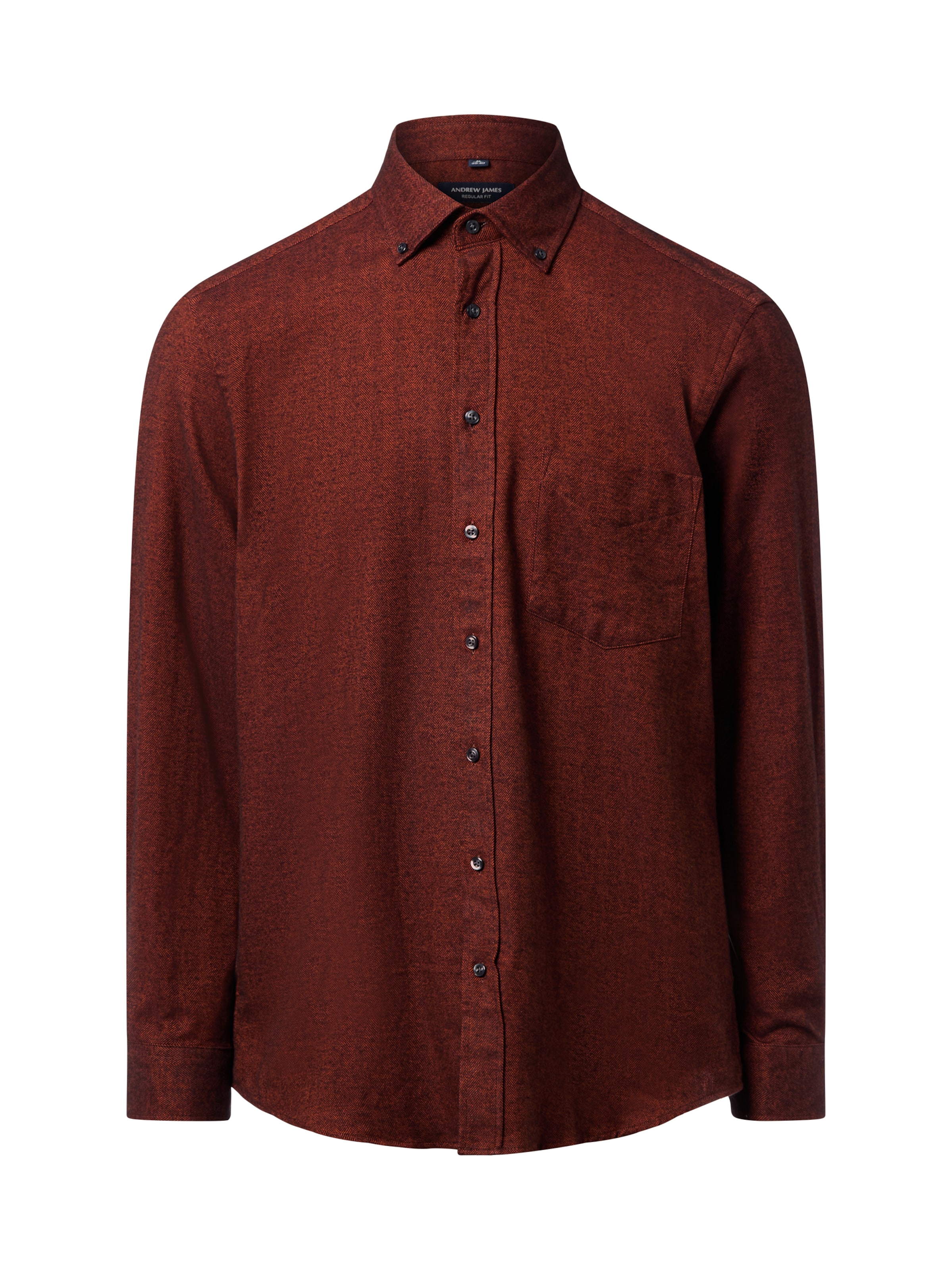 Andrew James Regular fit Button Up Shirt in Red: front