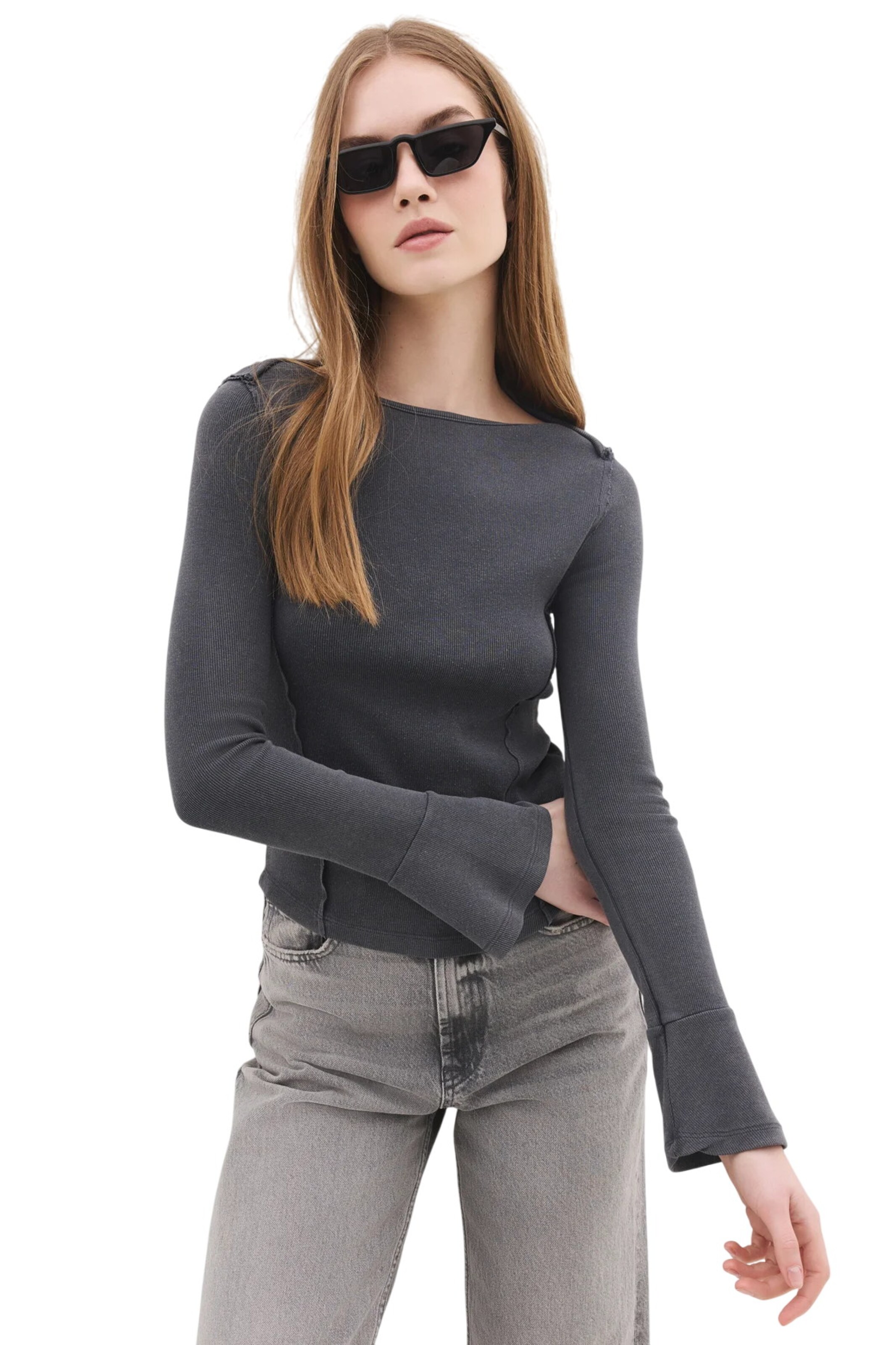 No Matter What Shirt in Grijs: voorkant