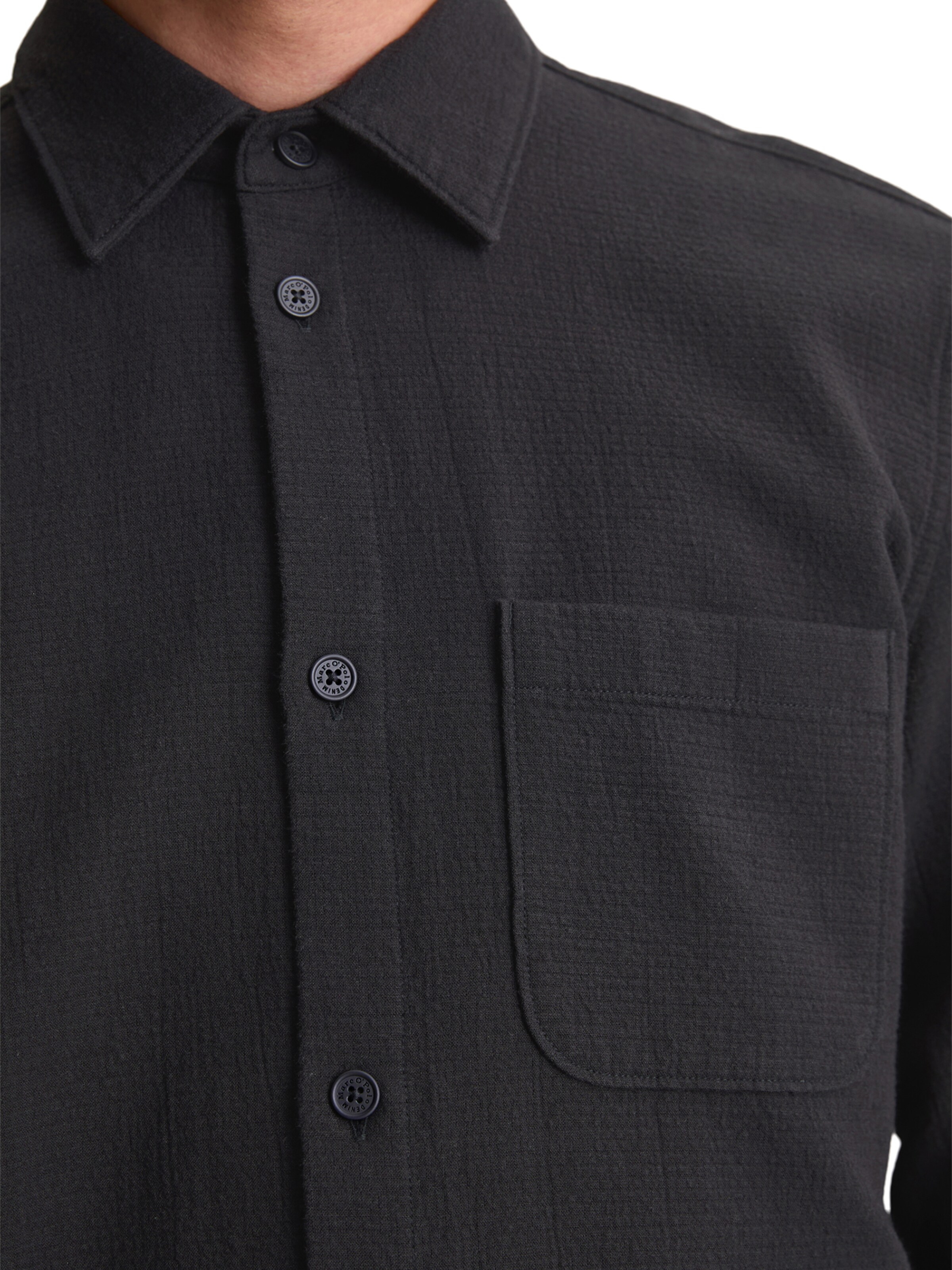 Coupe regular Chemise Marc O'Polo DENIM en noir