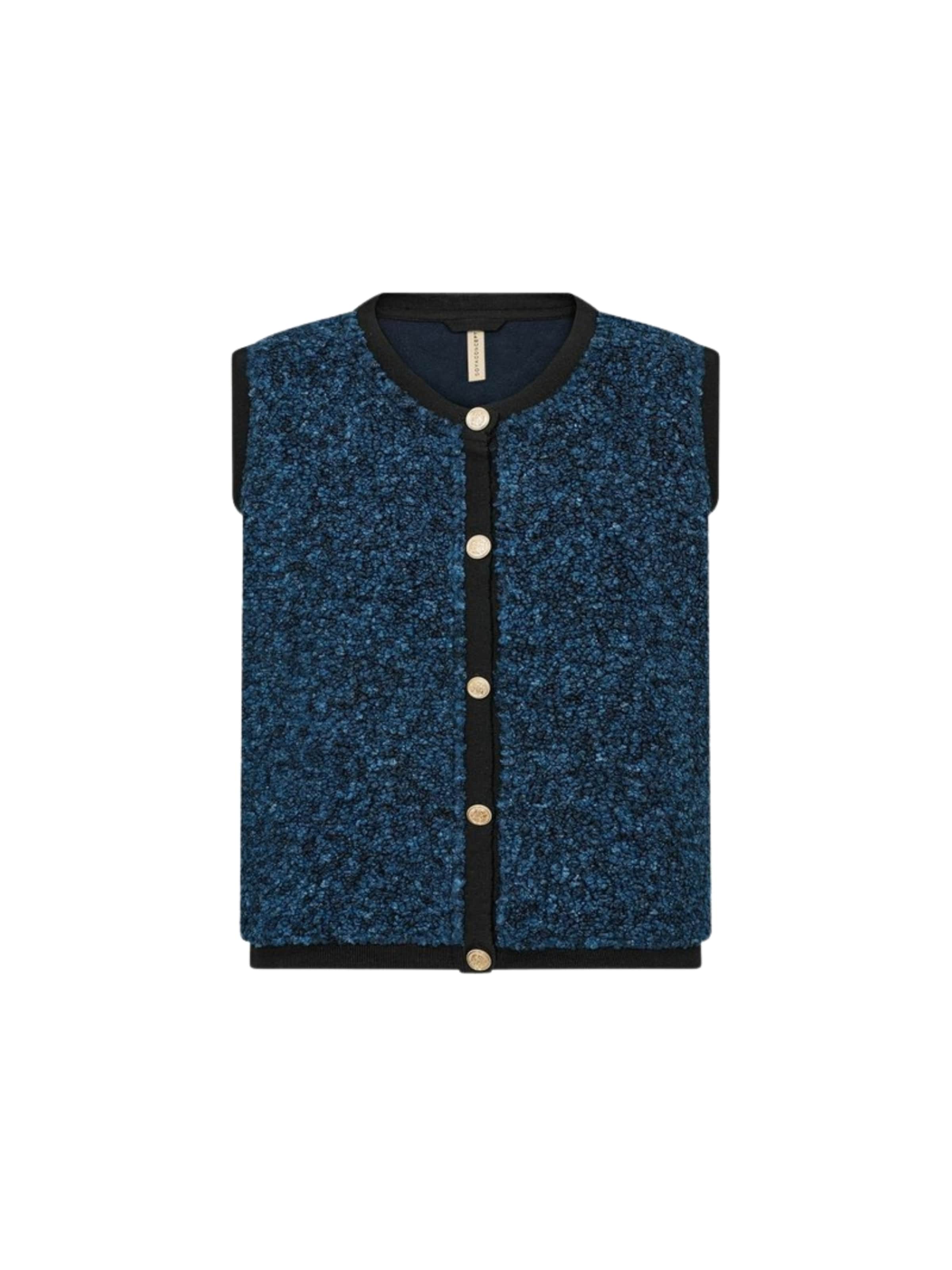 Soyaconcept - Colete ' SC-BESSIE ' em azul: frente