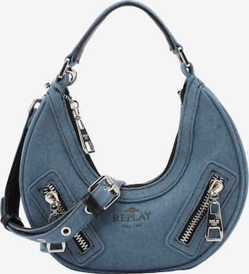 REPLAY Shoulder Bag in Blue: front