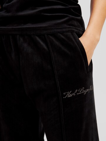 Karl Lagerfeld Loosefit Kalhoty – černá