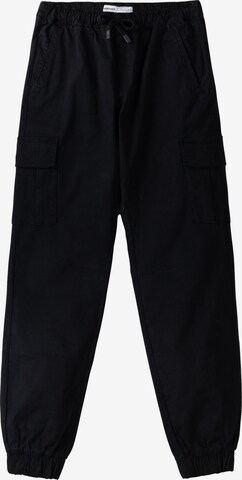 Pantalon cargo Bershka en noir : devant