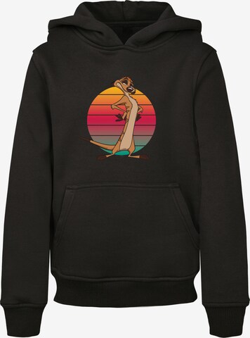 F4NT4STIC Sweatshirt 'Disney König der Löwen Timon Sunset' in Schwarz: predná strana