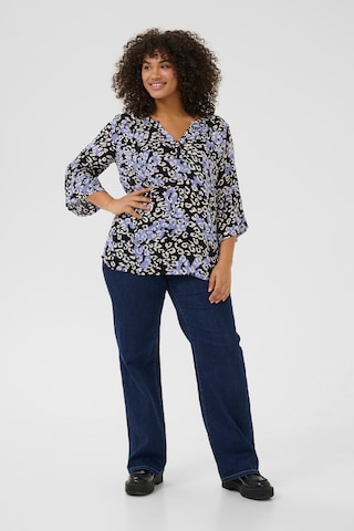 KAFFE CURVE Bluse in Mischfarben