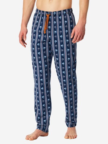 SCHIESSER Pyjamahose 'Mix Relax' in Blau: Vorderseite