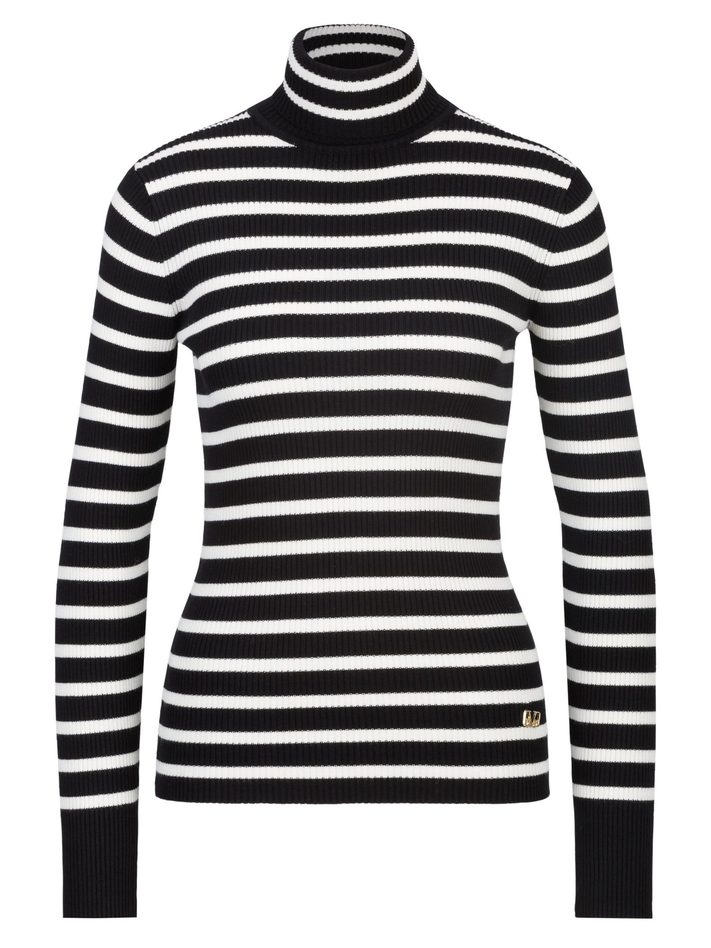 19V69 ITALIA Тениска 'Carla' в черно: отпред