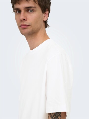T-Shirt 'ONSFREDDIE' Only & Sons en blanc