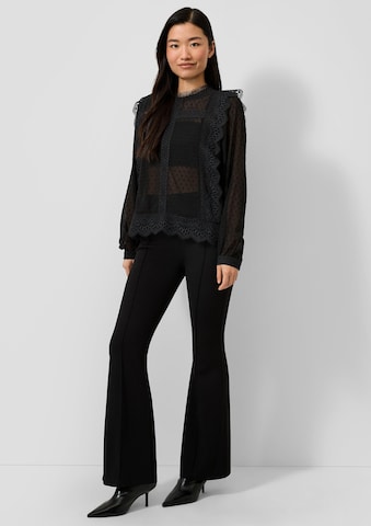 QS Flared Broek in Zwart