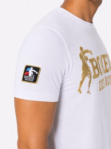 Boxeur des Rues Klederdracht shirt 'Herren T-Shirt Slim Fit Boxeur des Rues, Weiß, Goldenes Logo, Premium-Baumwolle' in Wit