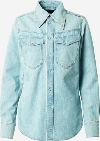G-Star RAW Blouse in Blauw: voorkant