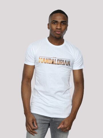 F4NT4STIC Shirt 'Star Wars The Mandalorian' in Wit: voorkant